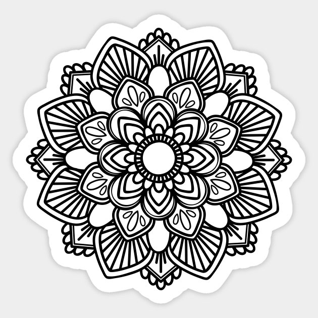 Mandala 24 Sticker by hoddynoddy